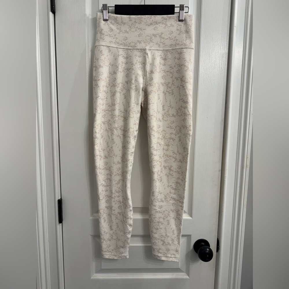 Fabletics Cream Floral Leggings